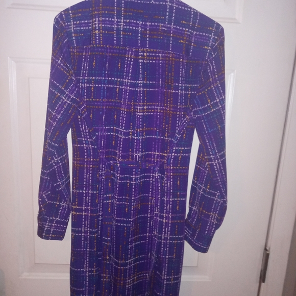 Appleseed's Petites Button down Purple dress w/ Belt Size 10P 💜 - Picture 9 of 12